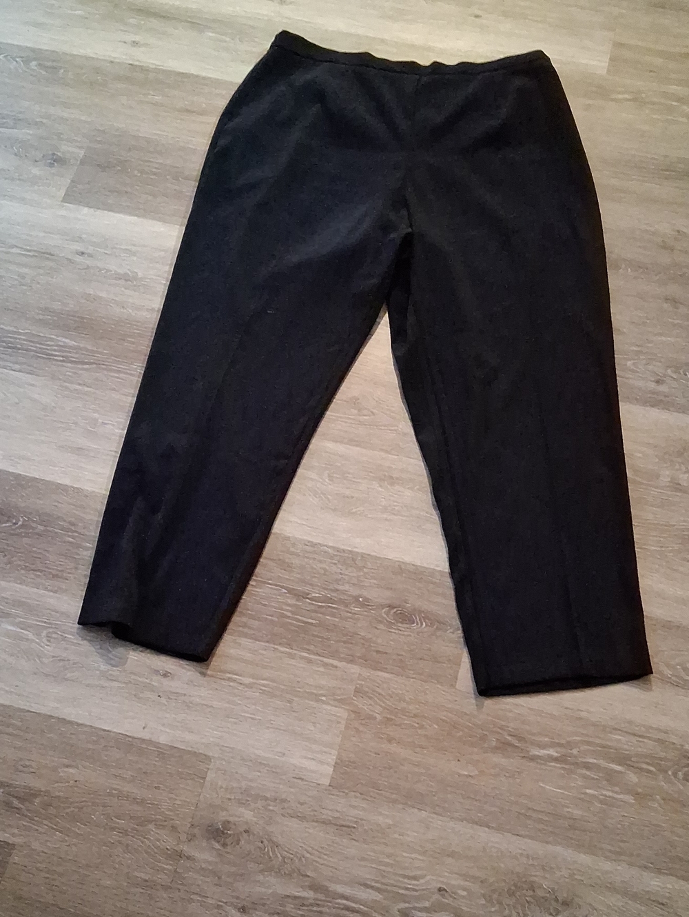 Cropped Pull-On Ankle Pants in Black